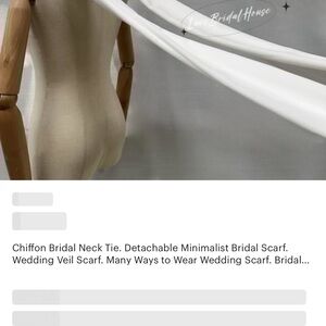 Elegant White Chiffon Bridal Scarf